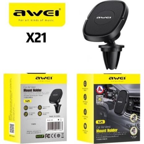Βάση smartphone AWEI για αυτοκίνητο X21, μαγνητική, μαύρη AW-X21 - Τεχνολογία και gadgets για το σπίτι, το γραφείο και την επιχείρηση από το από το oikonomou-shop.